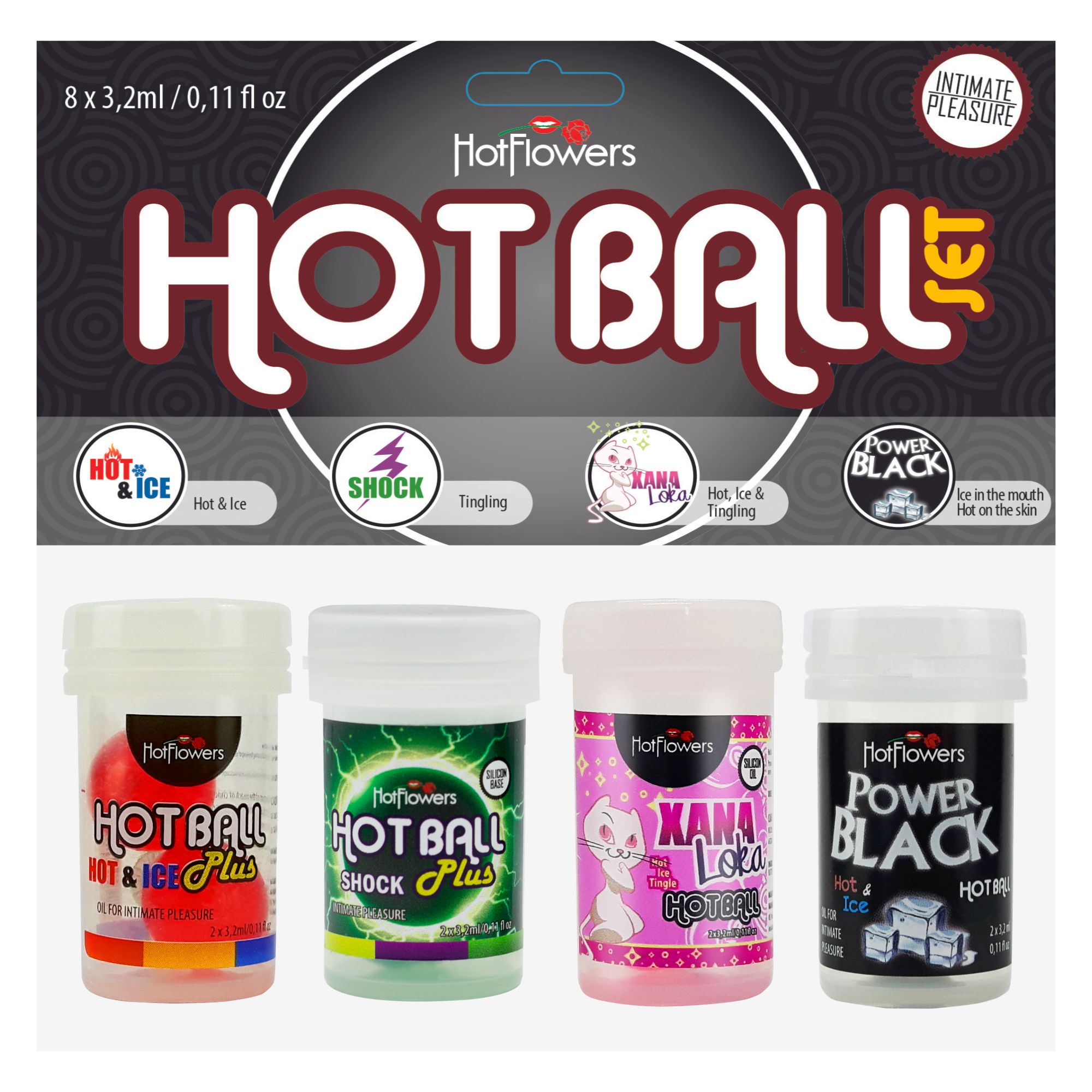 HC660 Hot Ball Set-0 Hot Ball Brazilian Ball set of four packs, two balls inside ea.