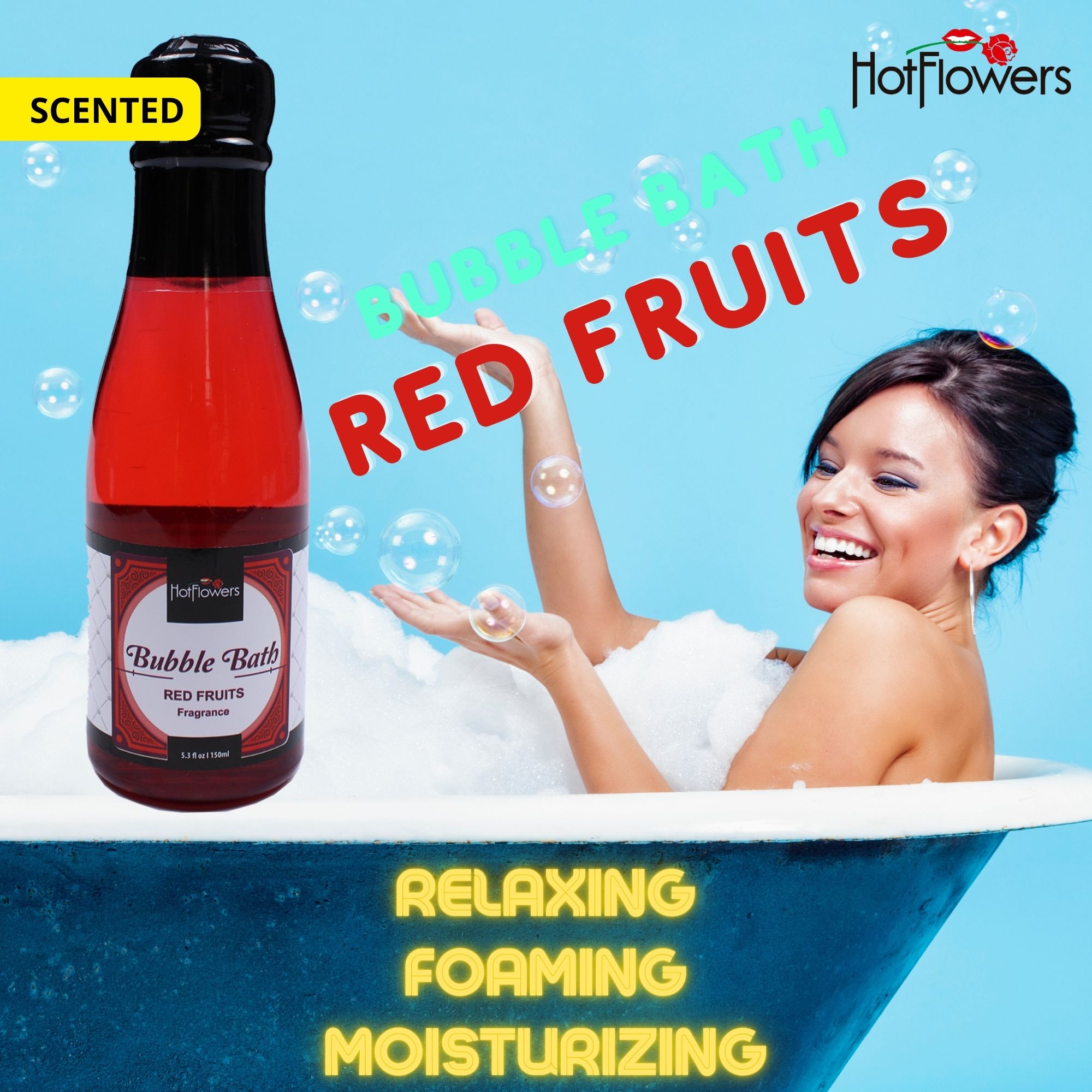 HC755-1 Bubble Bath Red Fruits Hot Flowers Bubble Bath Red Fruits Scented