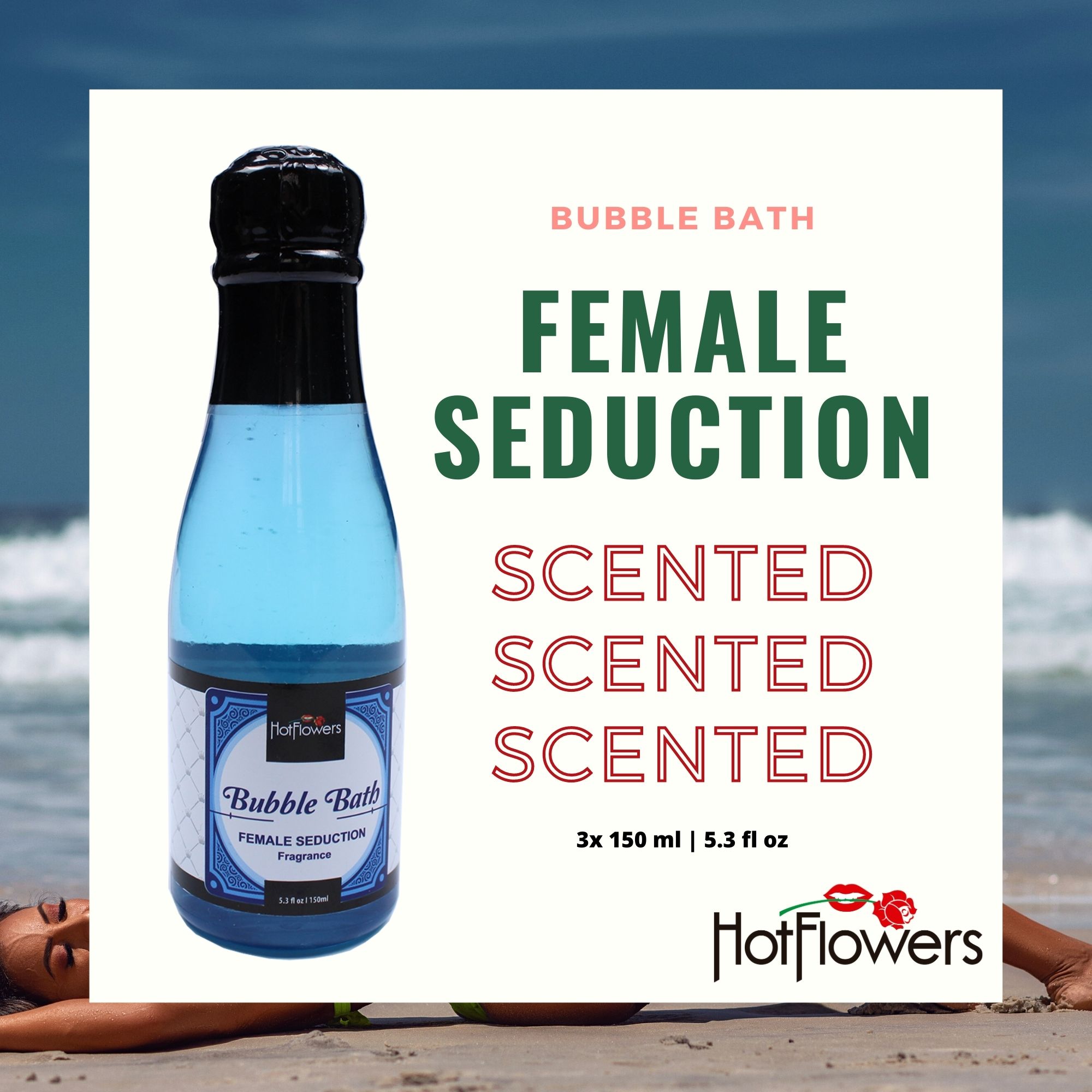HC758-3 Bubble Bath Female Seduction Hot Flowers Bubble Bath Female Seduction Scented