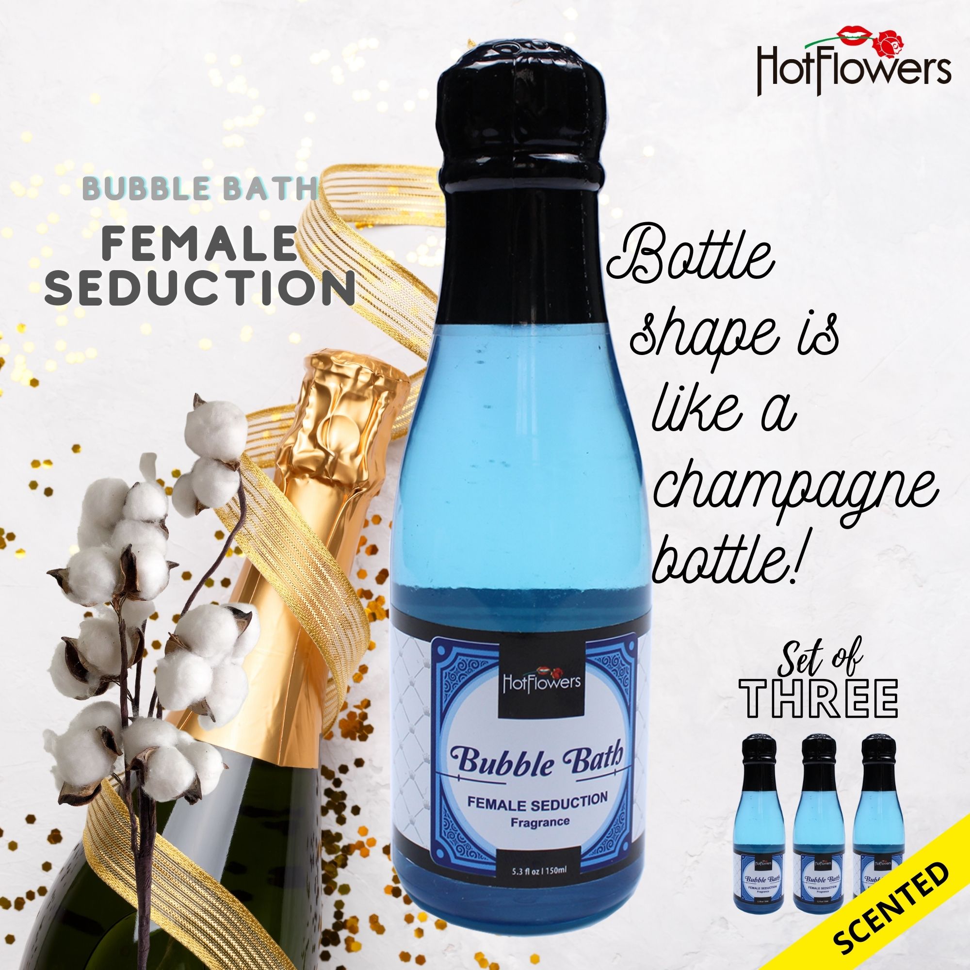 HC758-4 Bubble Bath Female Seduction Hot Flowers Bubble Bath Female Seduction Scented