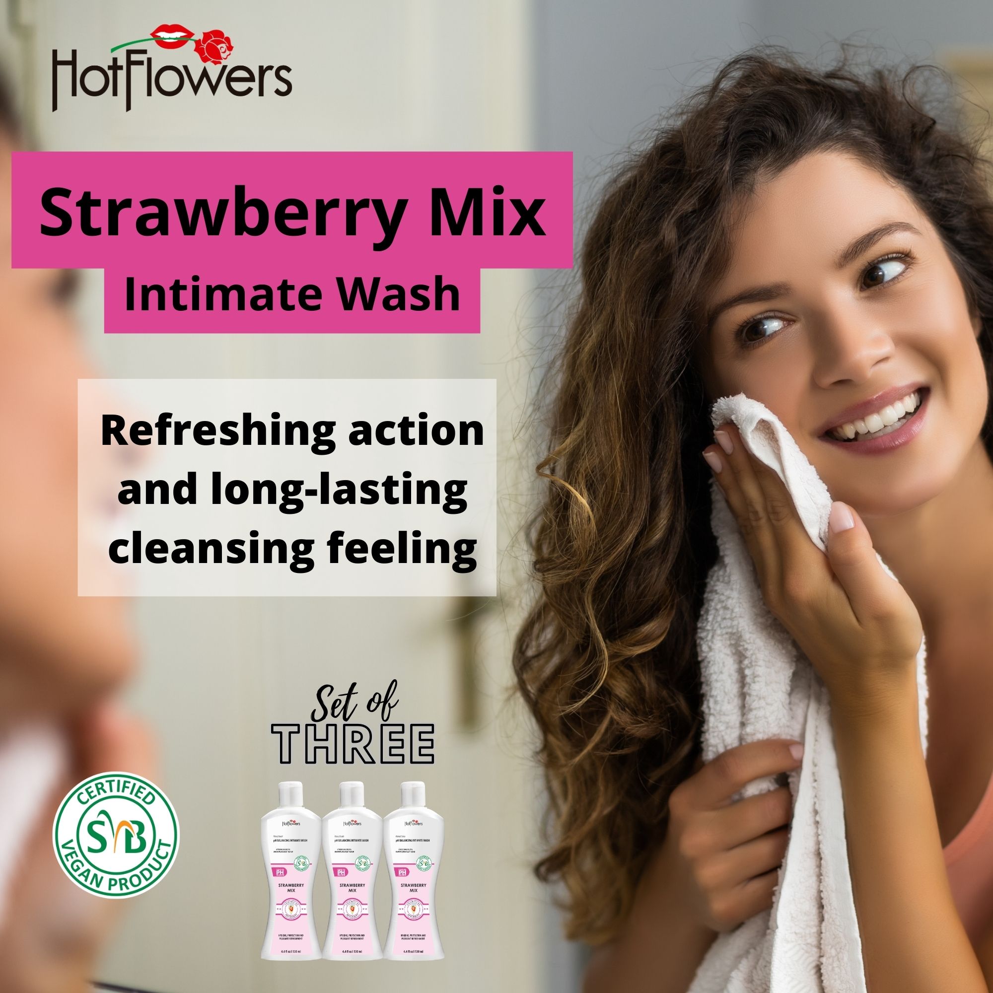 HC761-3 - Strawberry Mix Intimate Wash Strawberry Mix Scent Feminine Wash for Intimate Care