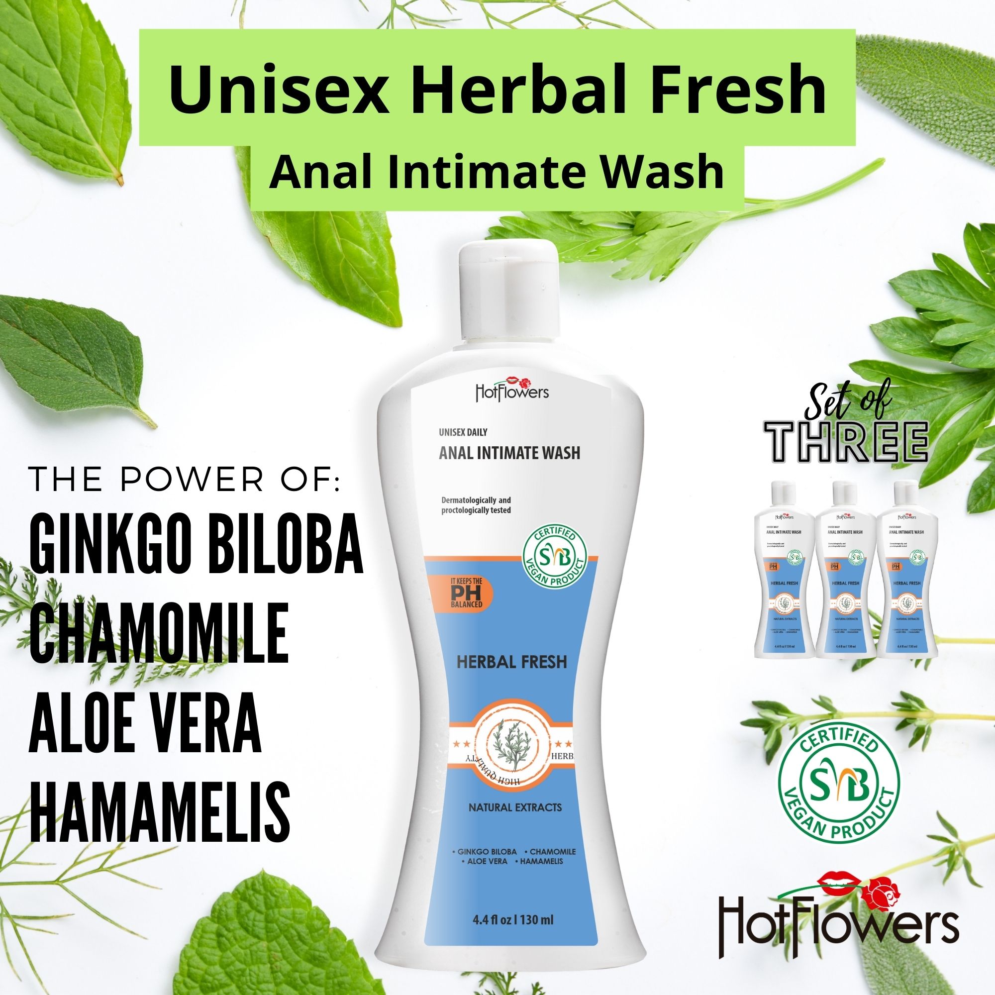 HC765-2 - Unisex Daily Anal Intimate Wash Herbal Fresh Unisex Anal Intimate Wash for Personal Care
