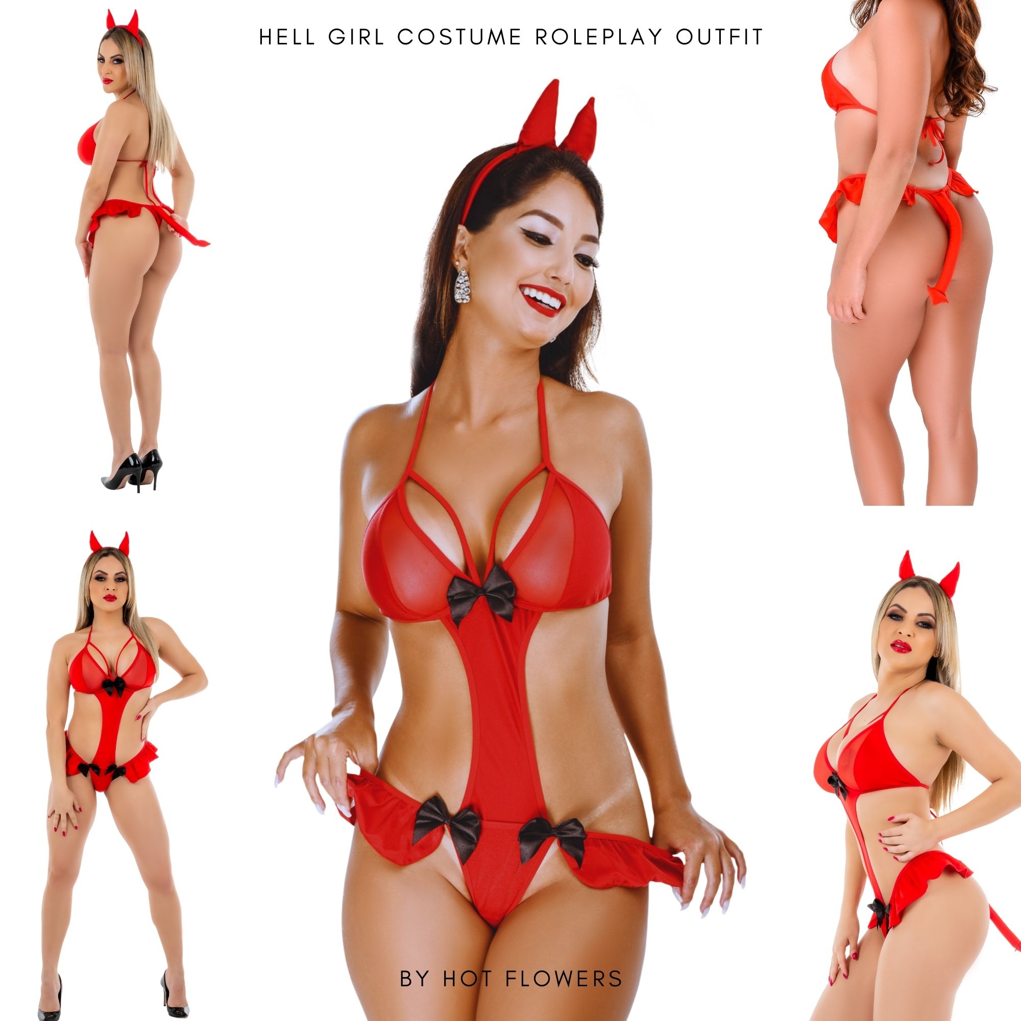 HF005-6 Hell Girl Hot Flowers Women's Sexy Devil Lingerie Costume