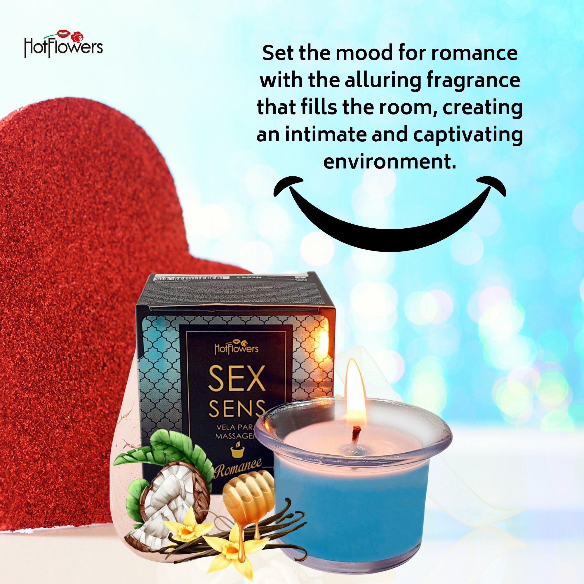 HC564-4 Set Body Scented Massage Candle Romance Set Body Scented Massage Candle Romance