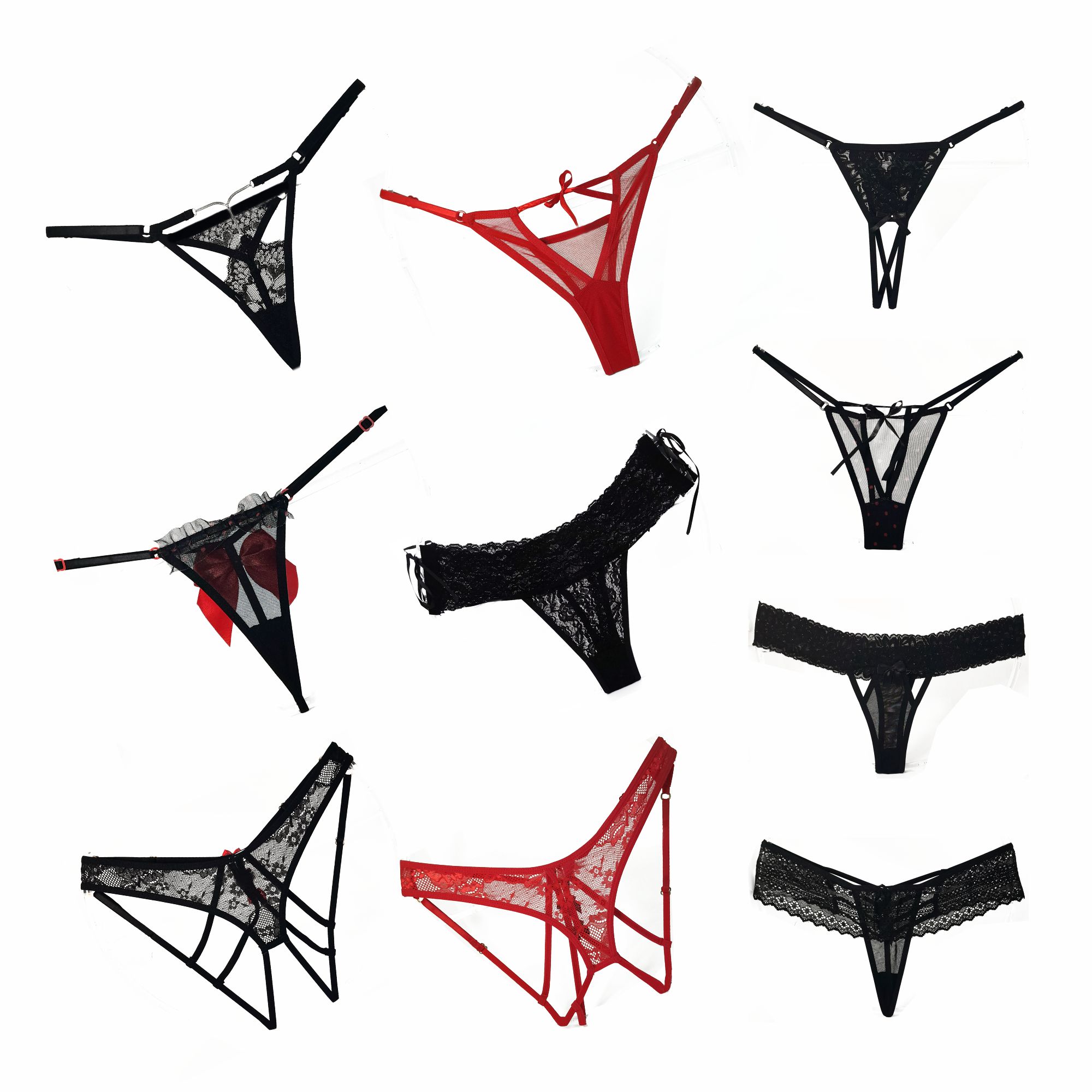 KIT 2_1 Special Pack G-string Thong Crotchless Colors