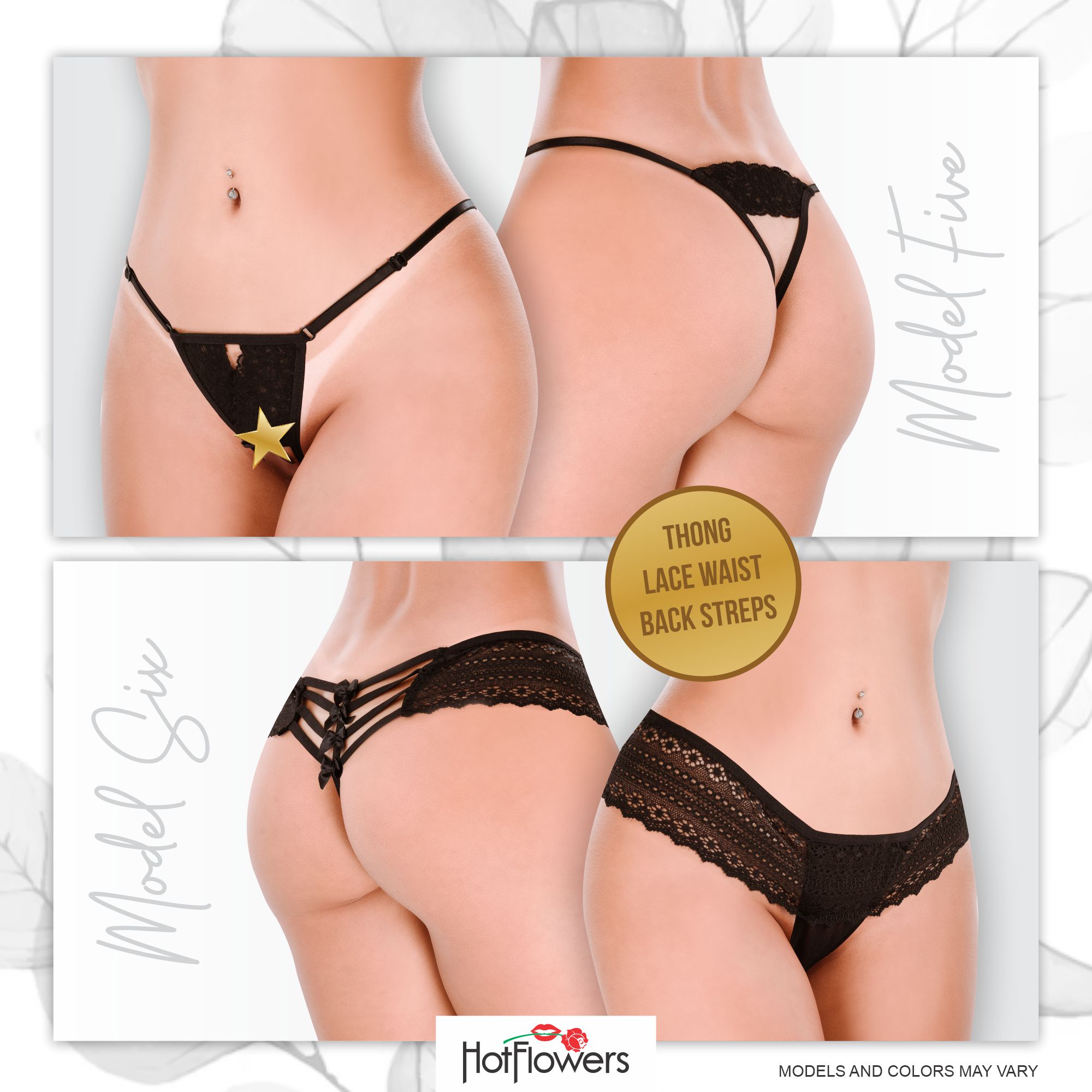 KIT 2_4 Special Pack G-string Thong Crotchless Colors