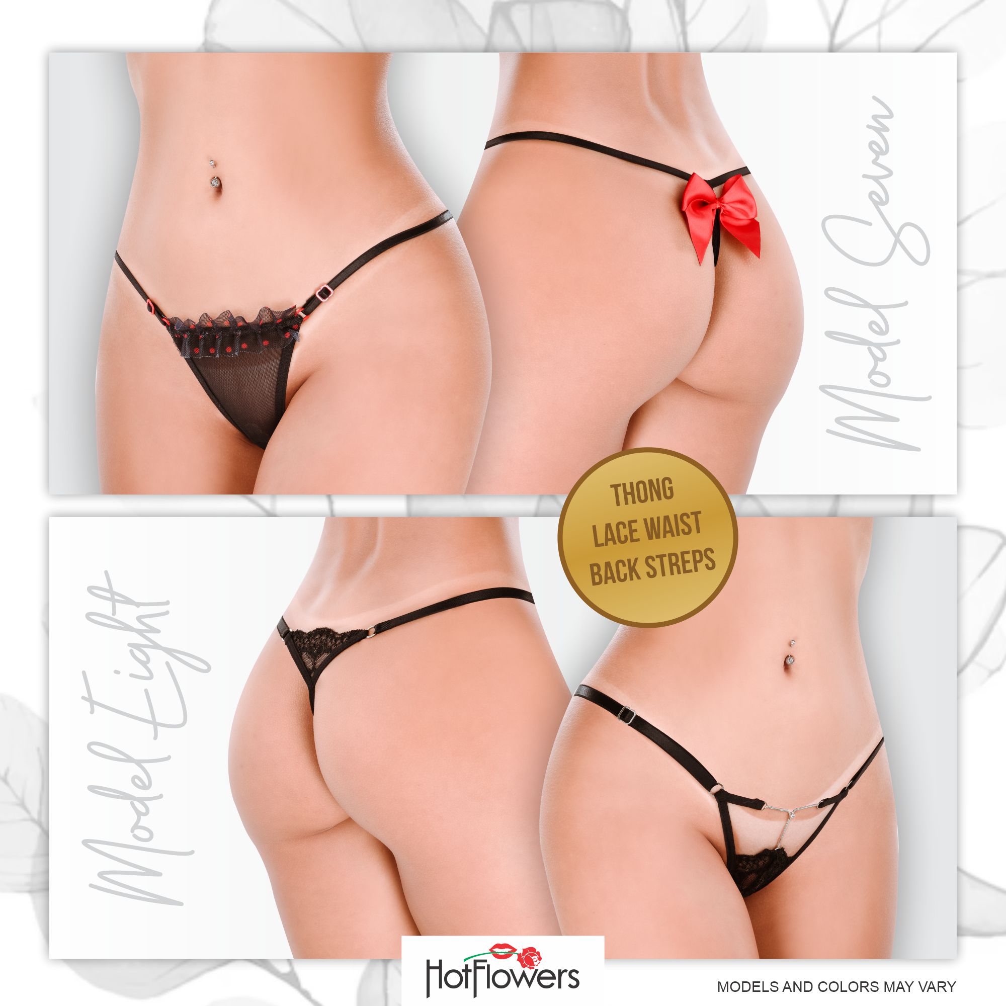 KIT 2_5 Special Pack G-string Thong Crotchless Colors