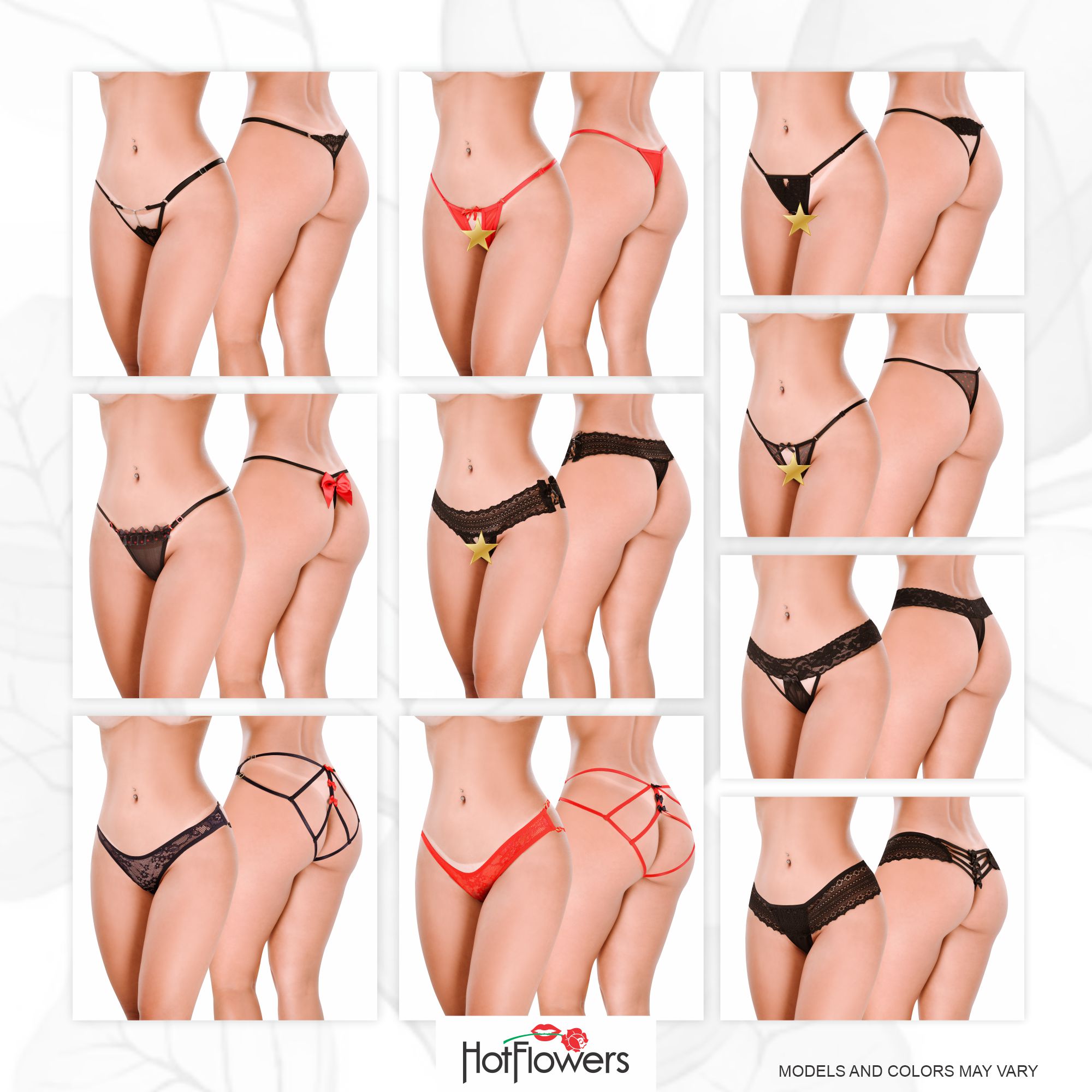 KIT 2_7 Special Pack G-string Thong Crotchless Colors