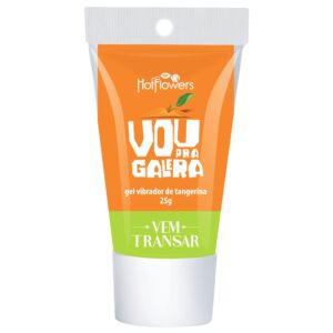 Vou Pra Galera Gel Vibrador de Tangerina Hot Flowers
