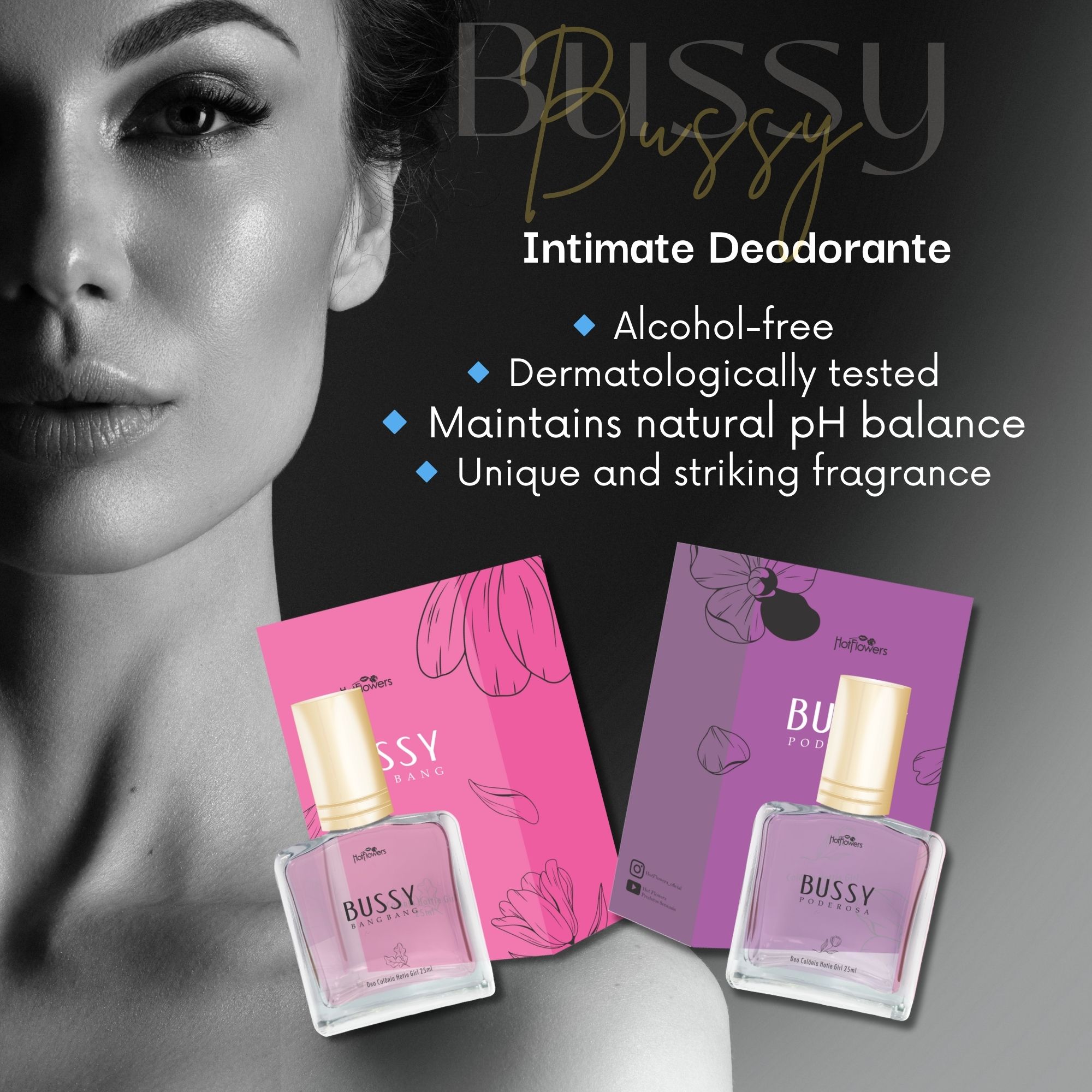 HC792-5 intimate Deodorante Bussy Poderosa Bussy Poderosa Intimate Deodorant – Alcohol-Free, Dermatologically Tested, Hydrating & pH Balanced